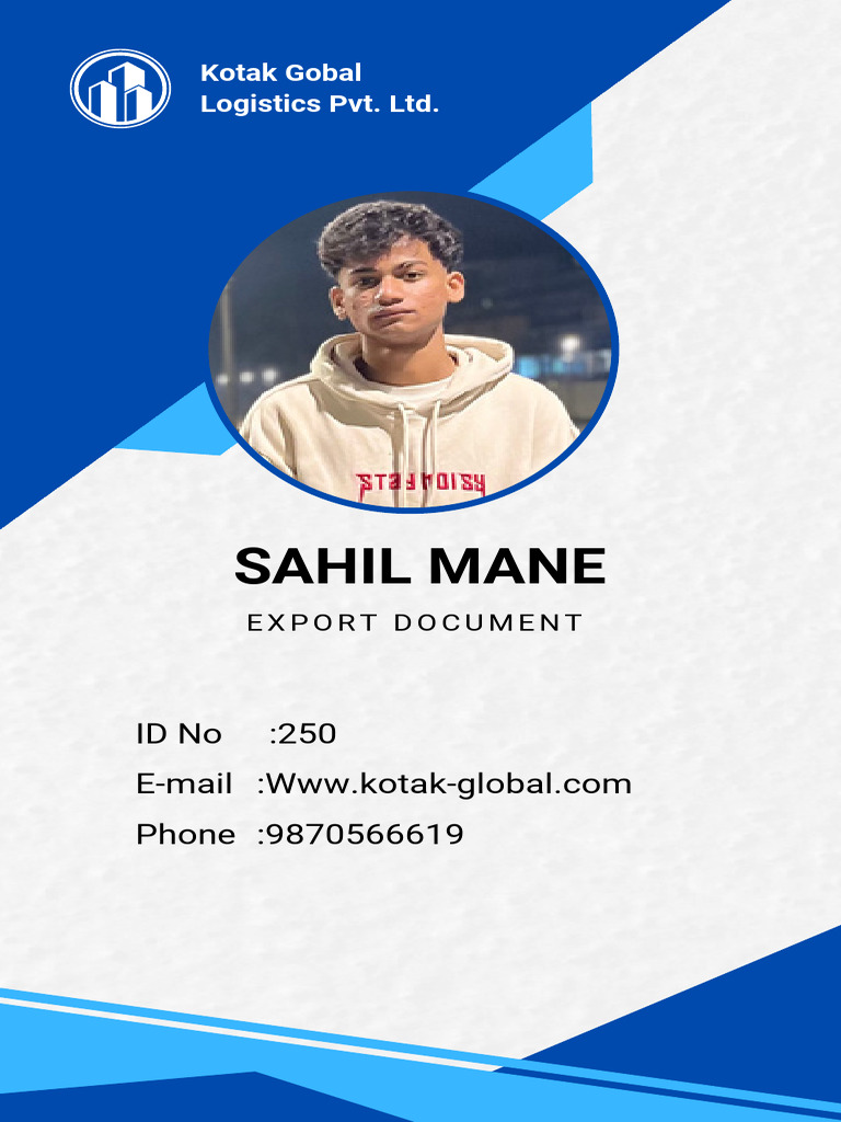 Blue Modern Business ID Card | PDF