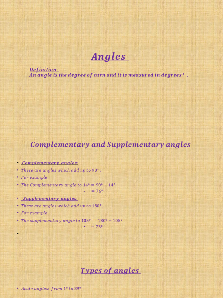 Angles Comprehensive Notes | PDF | Triangle Geometry | Elementary Geometry