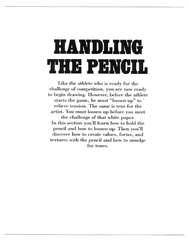 How To Handle Pencil | PDF