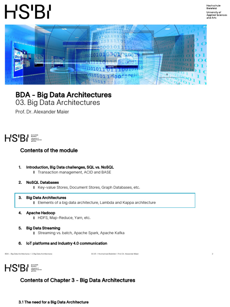 Big Data Architectures Overview | PDF | Conceptual Model | Databases