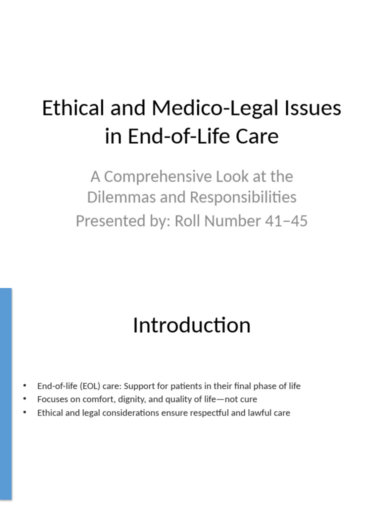 Ethical Issues in End-of-Life Care | PDF | Medical Ethics | End Of Life ...