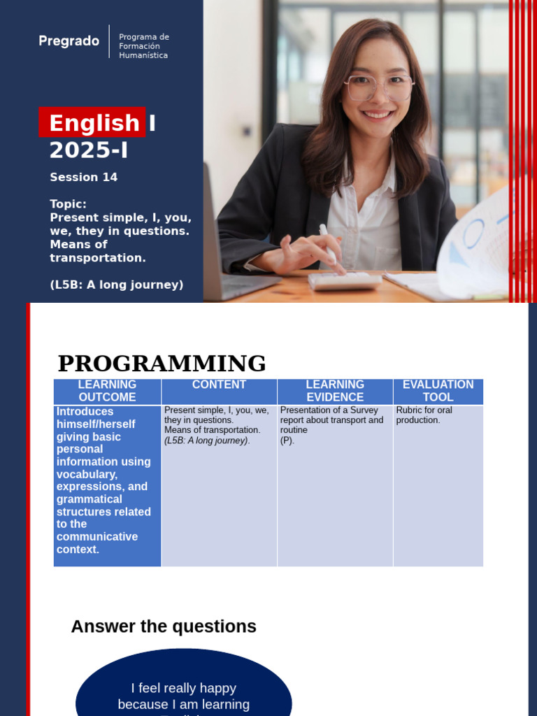Session 14 - English I 2025 | PDF | English Language | Linguistics