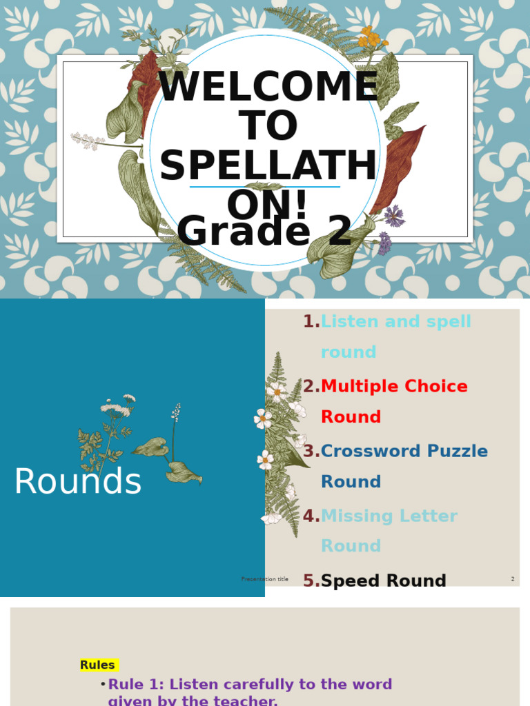 Grade 2 Spellathon Overview | PDF