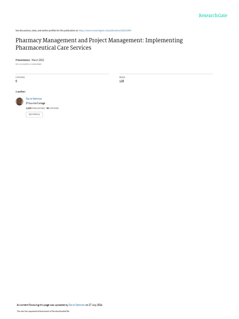 Pharmacy Project Management Guide | PDF | Project Management | Agile ...