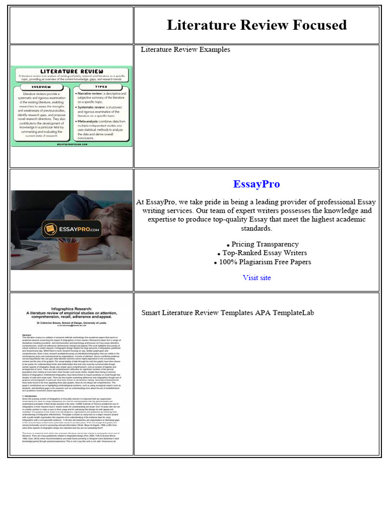 Literature Review Writing Guide | PDF | Internal Control | Essays