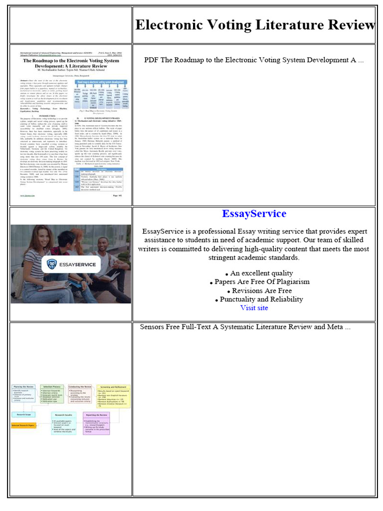 Electronic Voting System Literature Review | PDF | Employee Retention ...