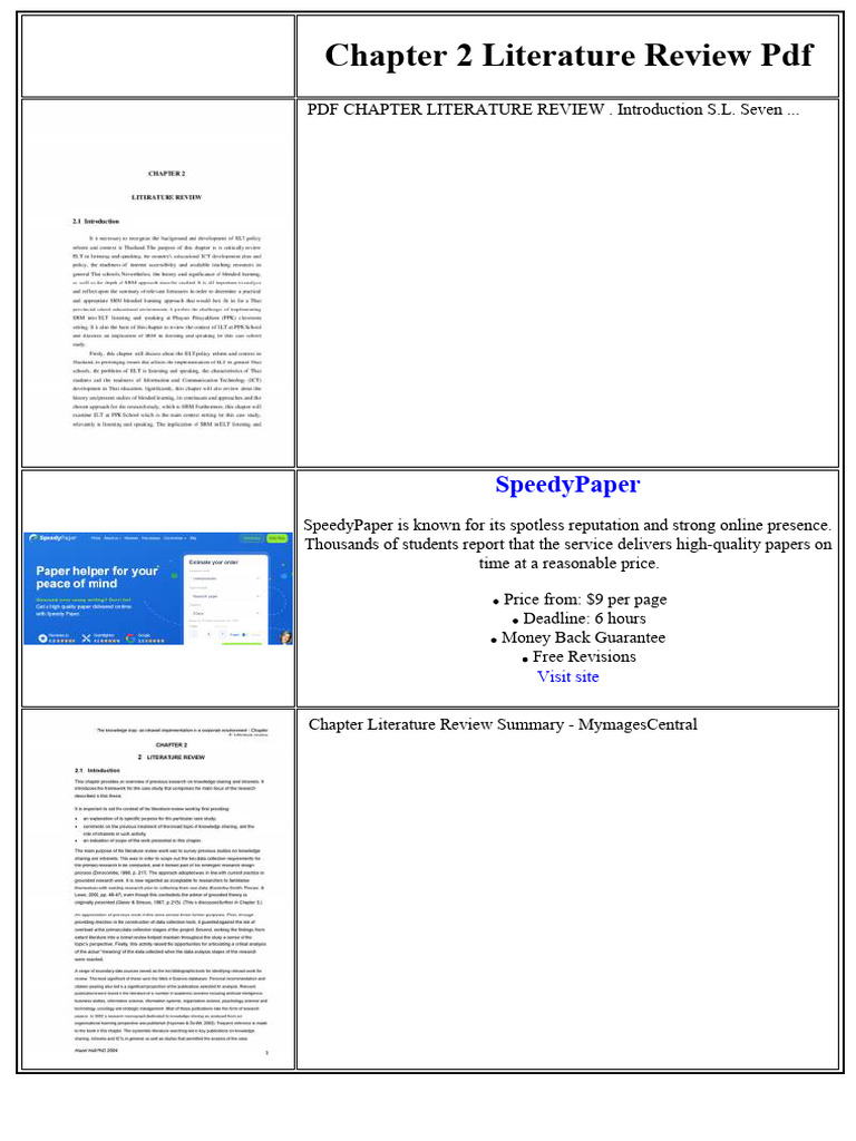 Chapter 2 Literature Review PDF | PDF | Bias | Essays