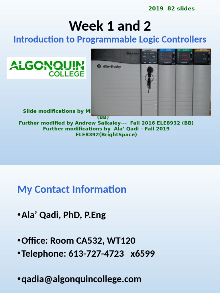 Introduction to Programmable Logic Controllers | PDF | Programmable ...