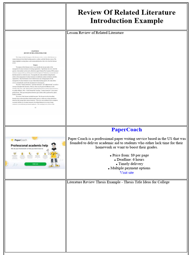 RRL Introduction Example and Guide | PDF | Audit | Nonsteroidal Anti ...