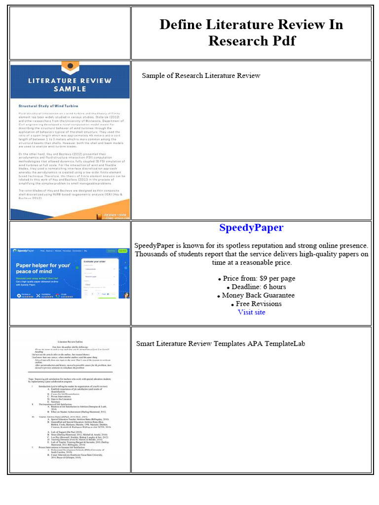 Define Literature Review in Research PDF | PDF | Concrete | Corporate ...