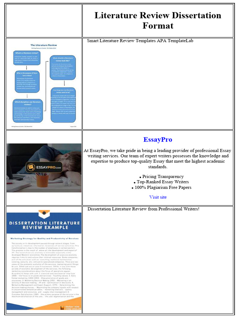 Literature Review Dissertation Format | PDF | Warehouse | Essays
