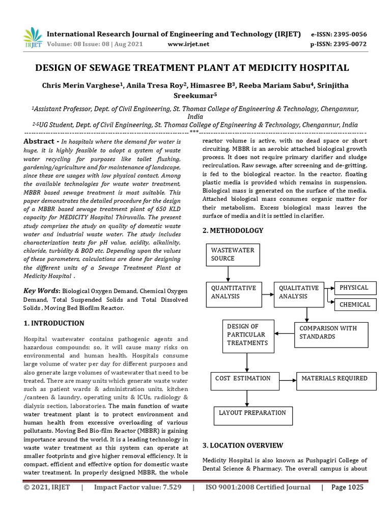 MBBR Sewage Treatment Plant Design | PDF | Sewage Treatment | Sewage