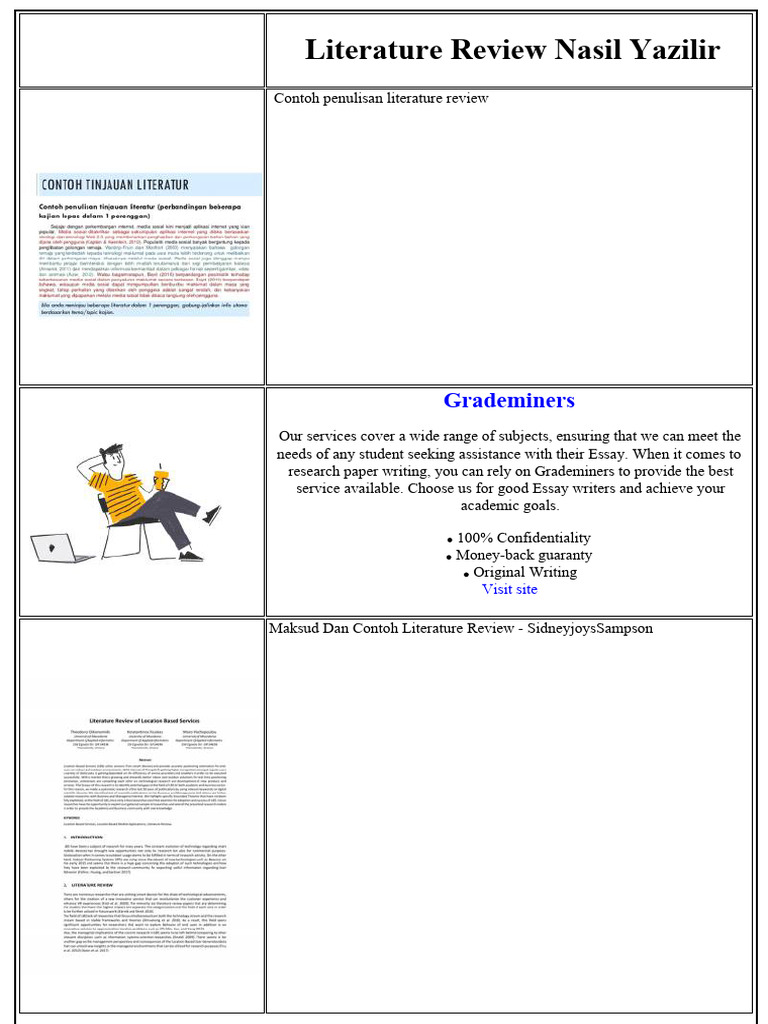 Literature Review Nasil Yazilir Pdf Grief Recruitment