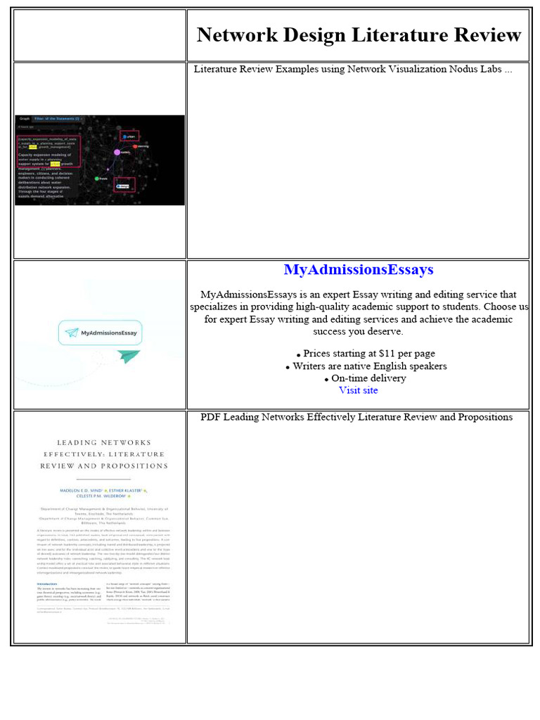 Network Design Literature Review Insights | PDF | Hypertension | Human ...