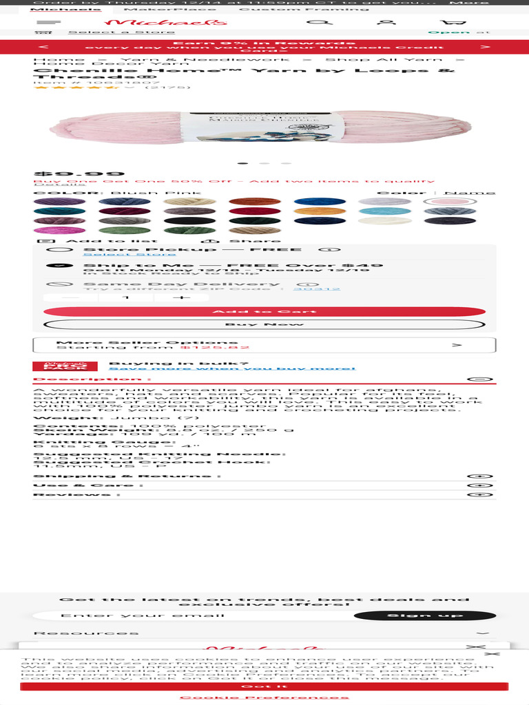 Chenille Home Yarn by Loops & Threads | PDF | Yarn | Knitting