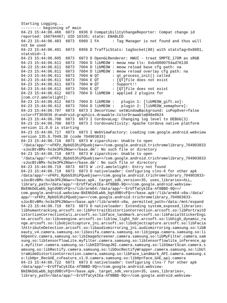Android Logging Debug Output | PDF | Operating System Technology ...