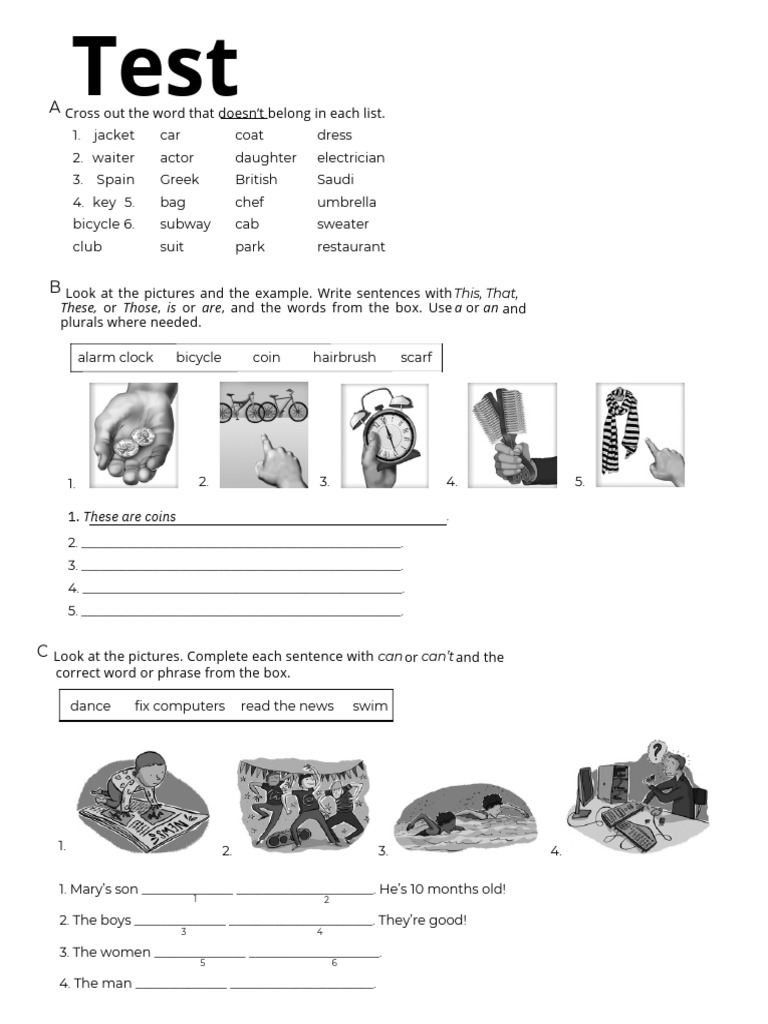 Cross Out Words and Sentence Practice | PDF | Linguistics