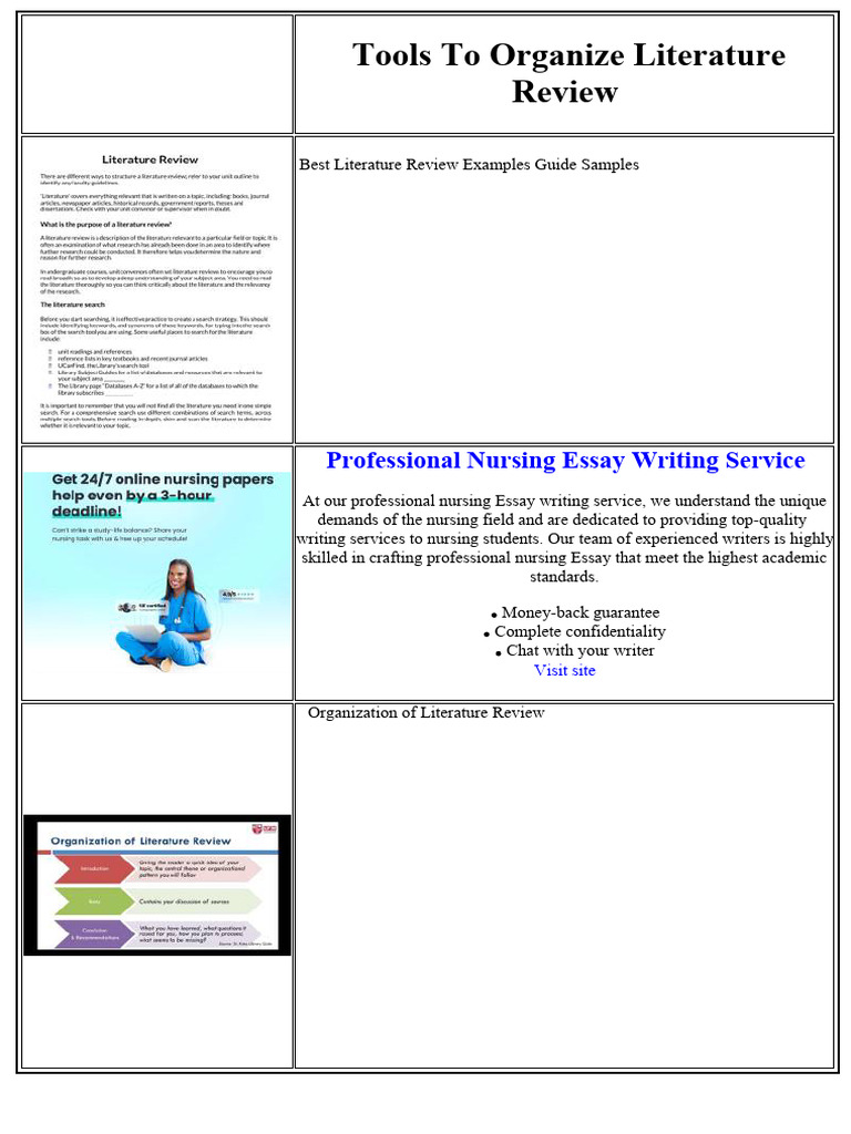 Essential Tools for Literature Review Organization | PDF | Corporate ...