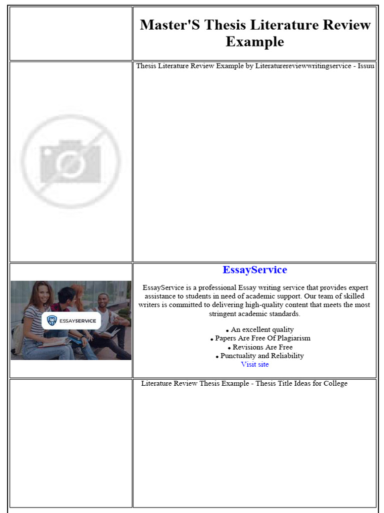 Master's Thesis Literature Review Example | PDF | Diabetes | Thesis