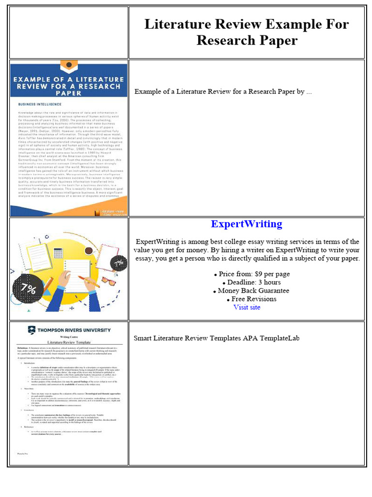 Literature Review Example For Research Paper | PDF | Hybrid Electric ...