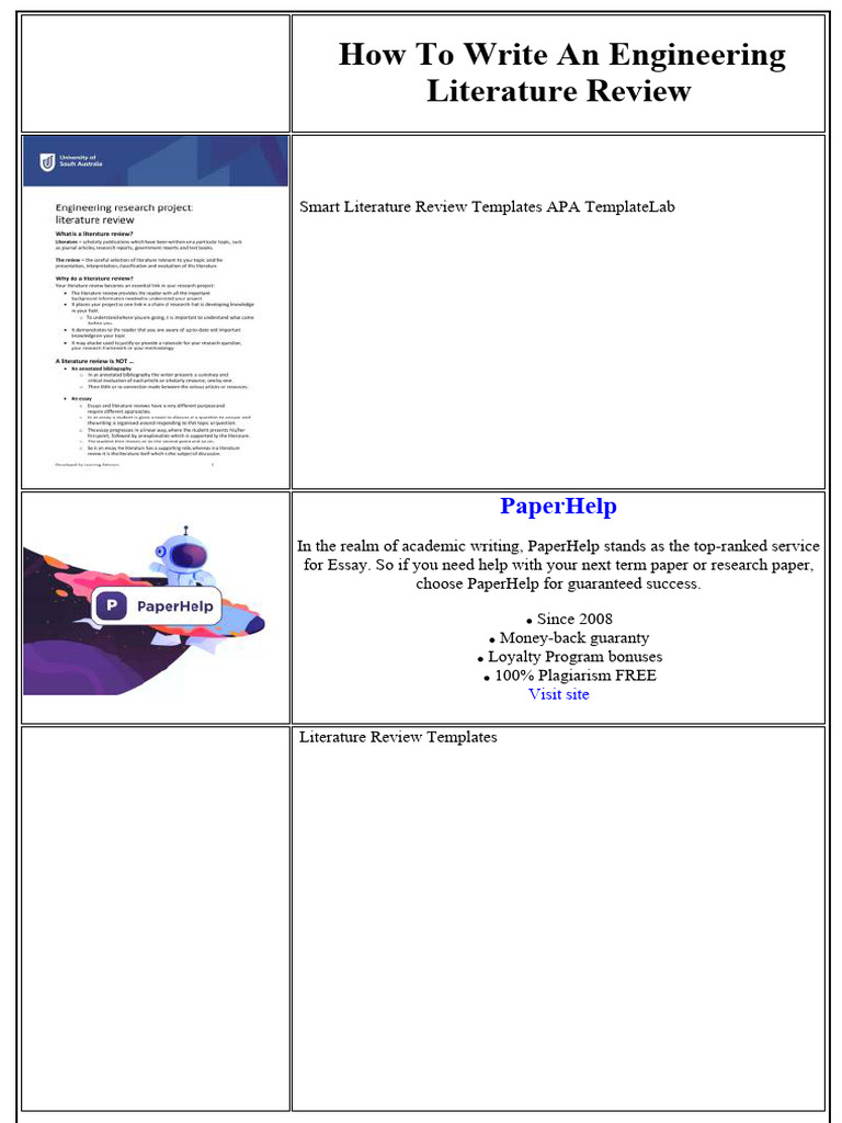 How To Write An Engineering Literature Review | PDF | Thesis | Essays