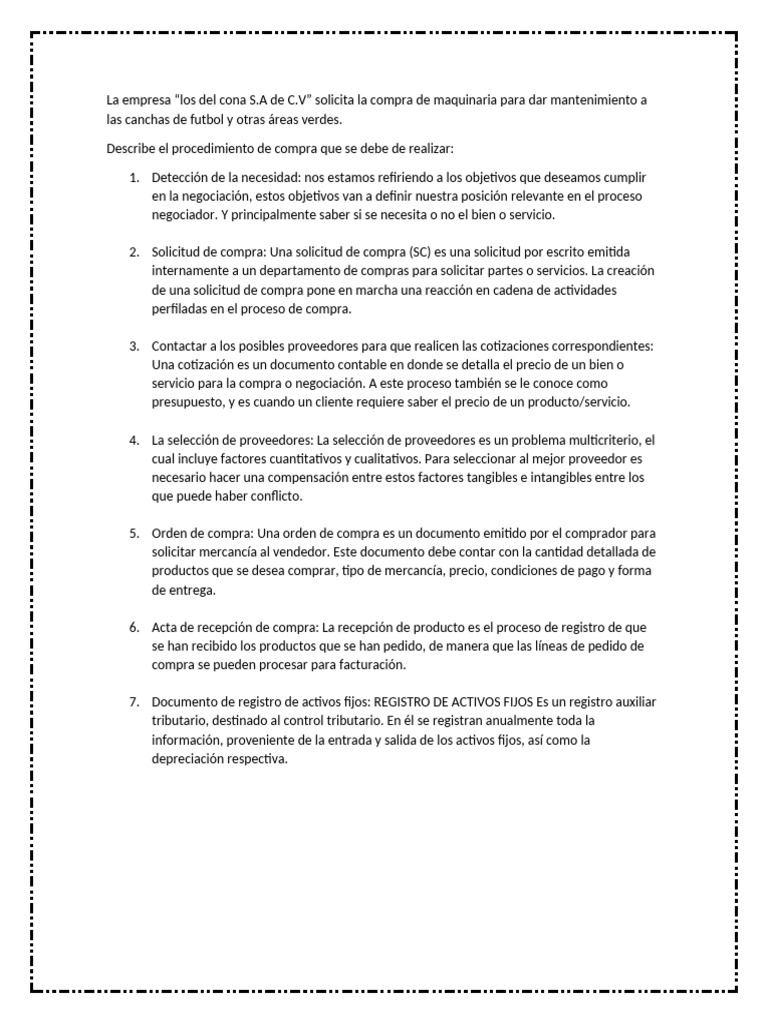 Procedimiento de Compra | PDF