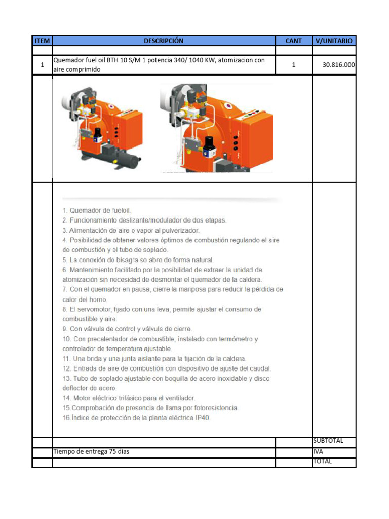 Quemador Fuel Fulex 3 | PDF
