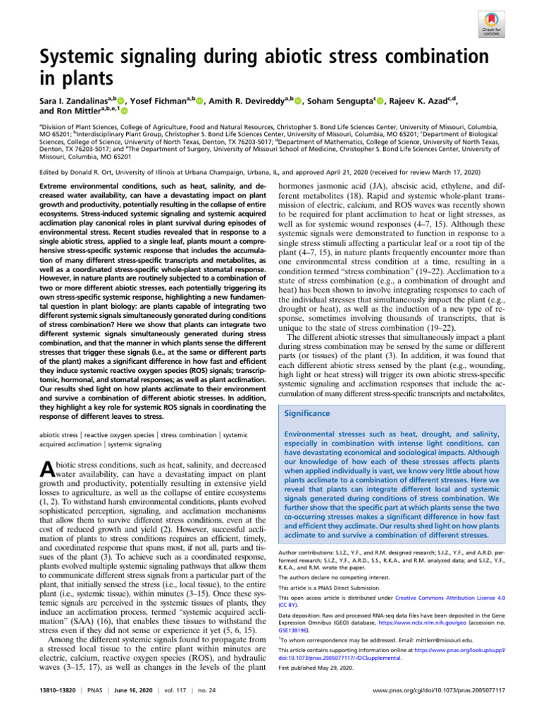 Syatemic Signaling During PDF | PDF | Reactive Oxygen Species | Biology