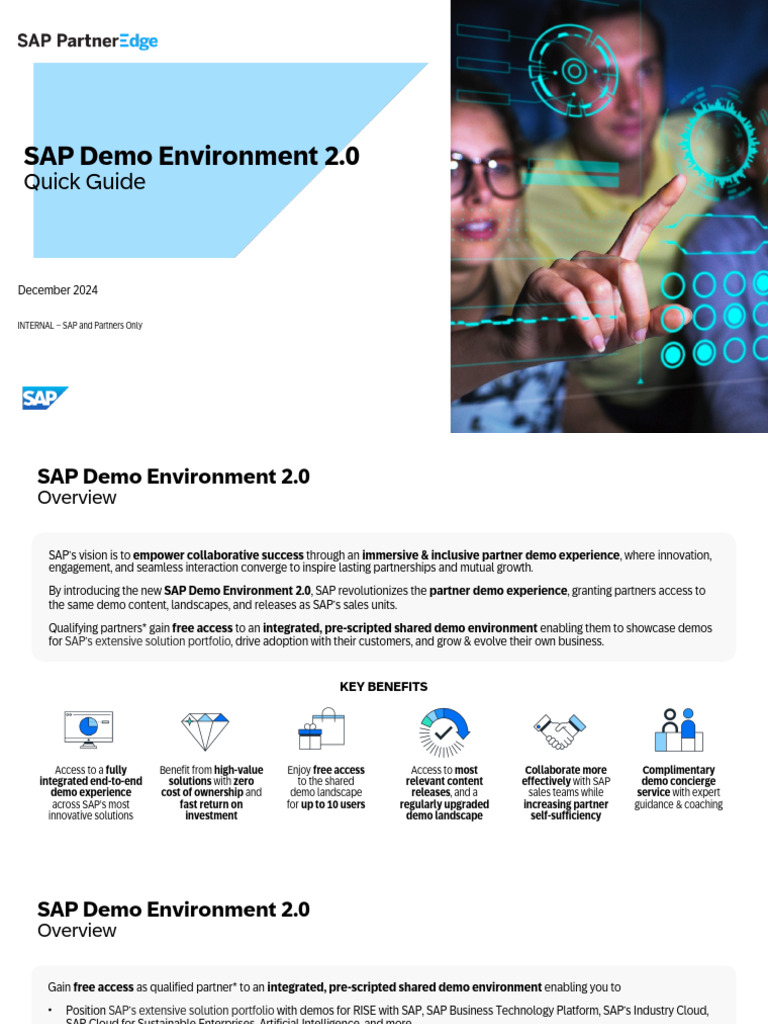 SAP Demo Environment 2.0 Overview | PDF | Cloud Computing | Artificial ...