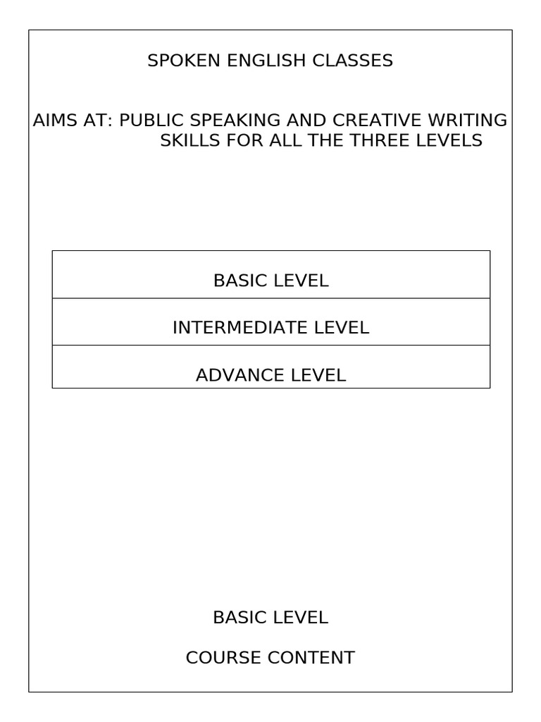 Spoken English Course Overview | PDF | English Language | Verb