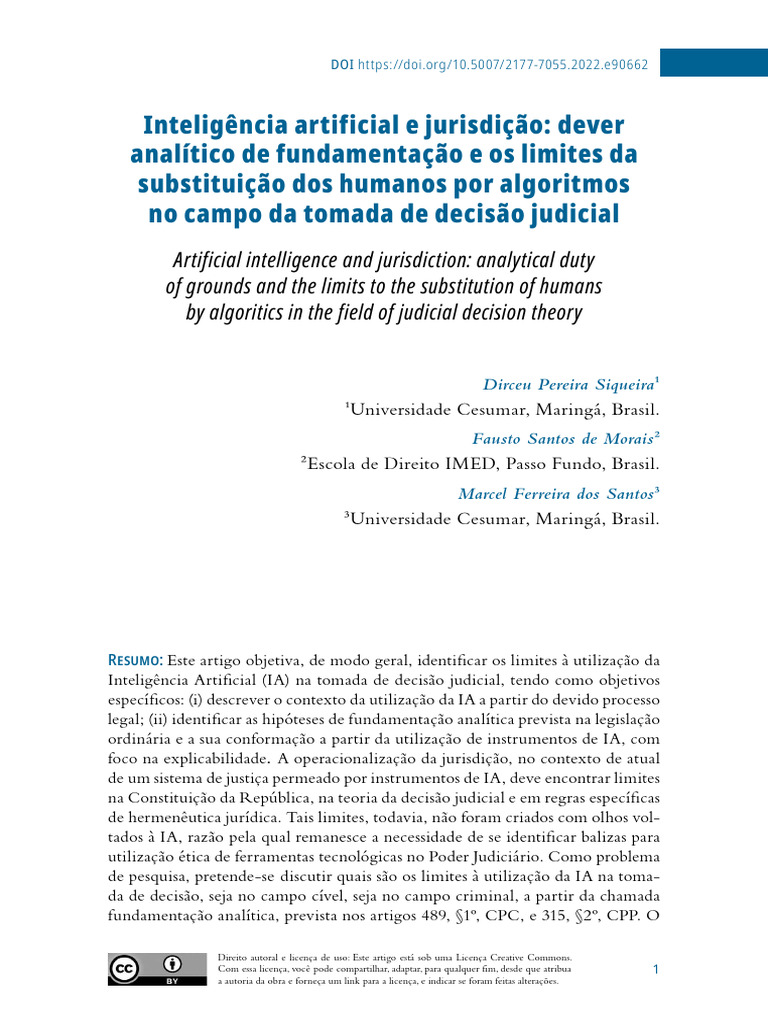 Limites da IA na Decisão Judicial | PDF | Inteligência artificial ...