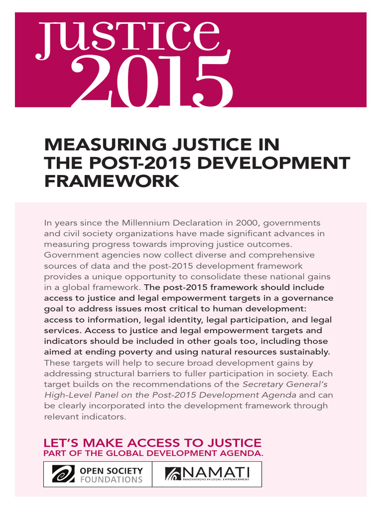 Access to Justice in Post-2015 Agenda | PDF | Legal Aid | Governance