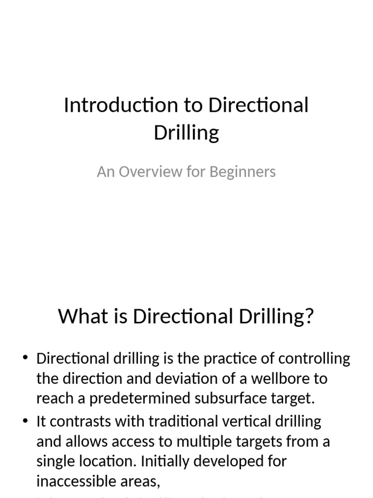 Directional Drilling Presentation | PDF | Oil Well