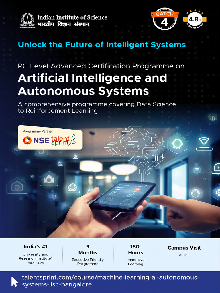 AI & Autonomous Systems Course at IISc | PDF | Support Vector Machine ...