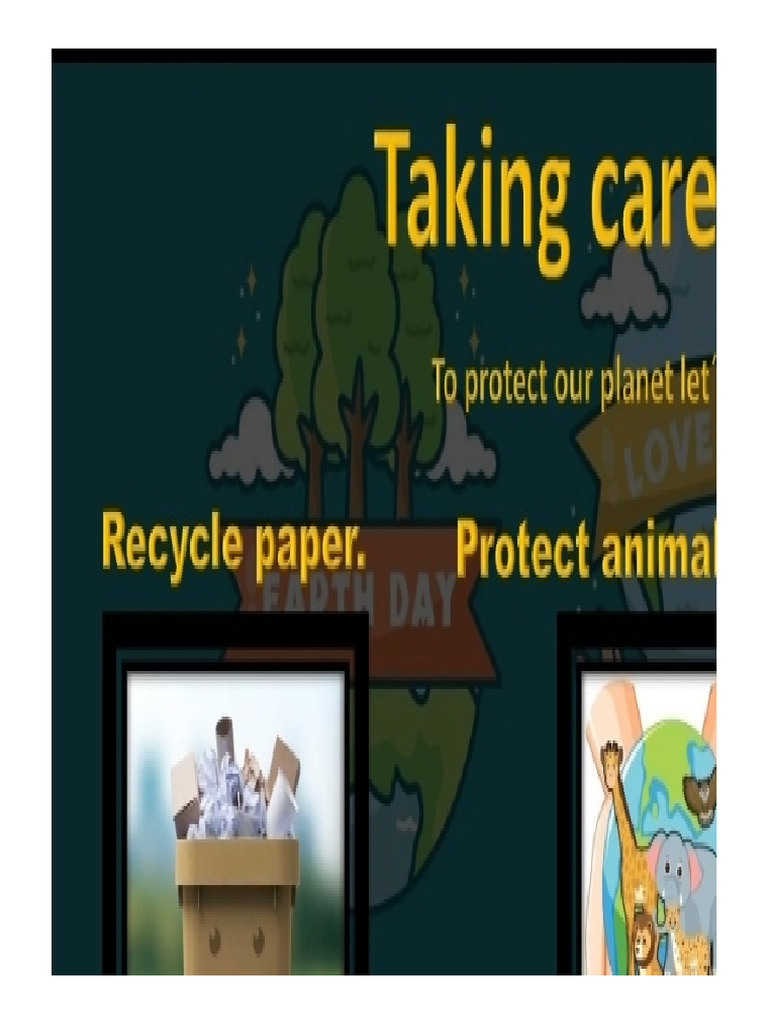 Taking Care Our Planet Pdf