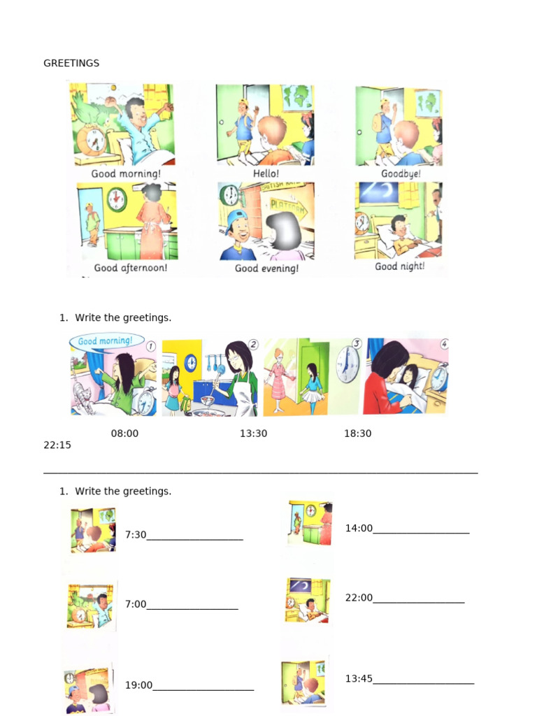 Daily Greeting Schedule Template | PDF