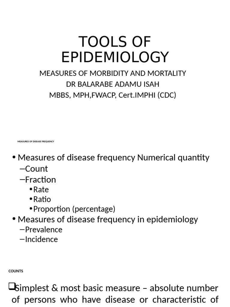 Measures of Morbidity and Mortality | PDF | Mortality Rate | Incidence ...