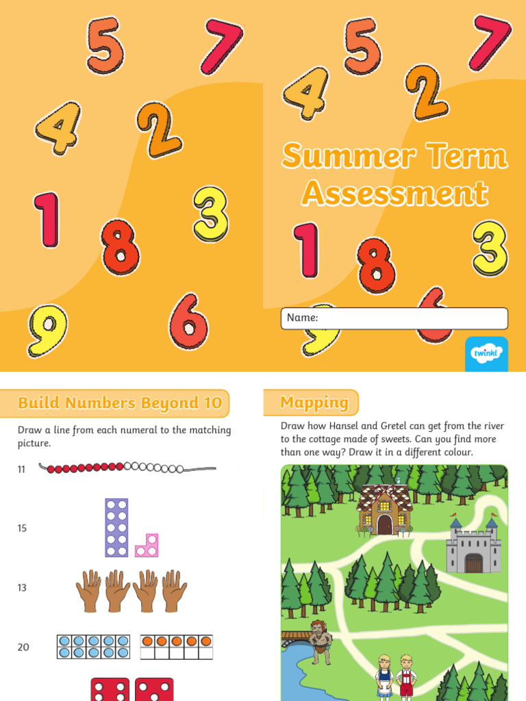 Summer 2023 EYFS Maths Assessment | PDF | Mathematics | Euclidean Geometry