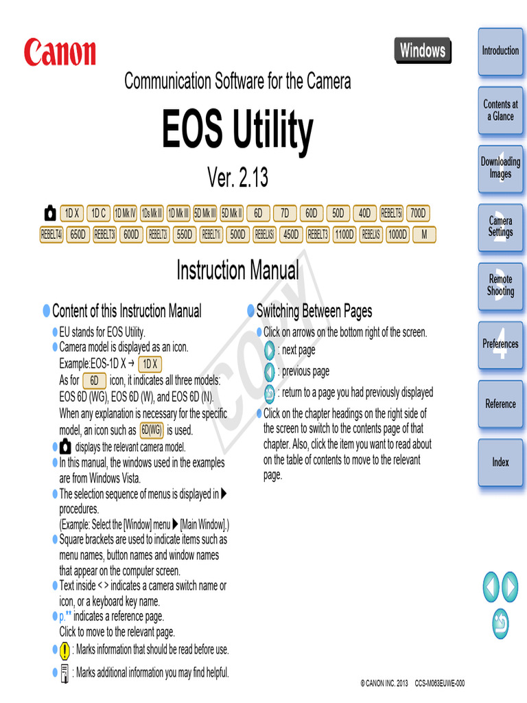 EOS Utility | PDF | Microsoft Windows | Canon Eos