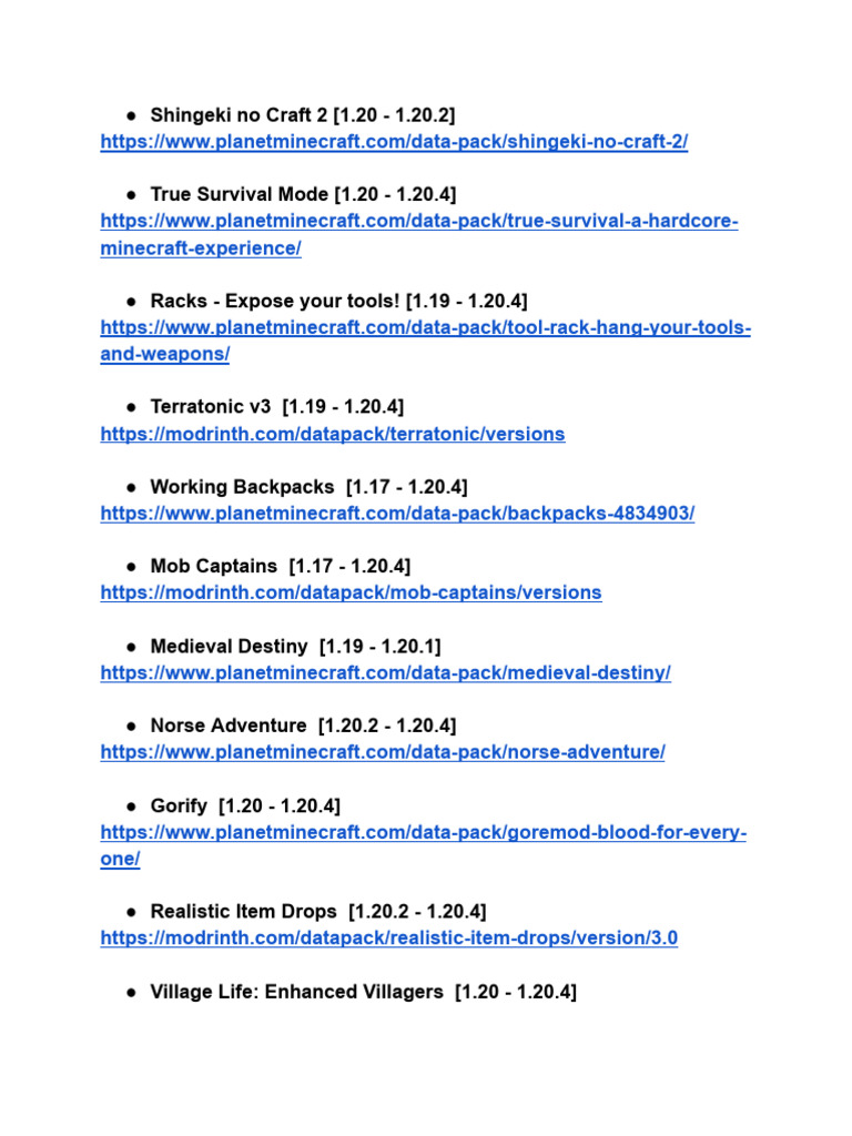 Top 20 Data Packs For 1.20.4 February | PDF