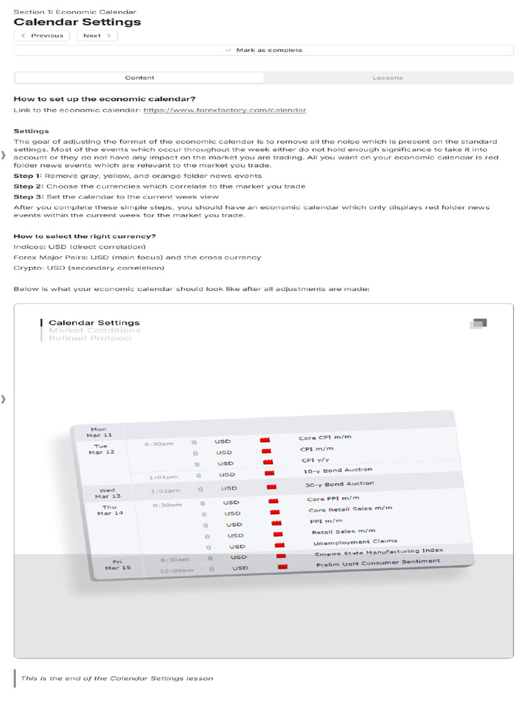 2-Calendar Settings | PDF