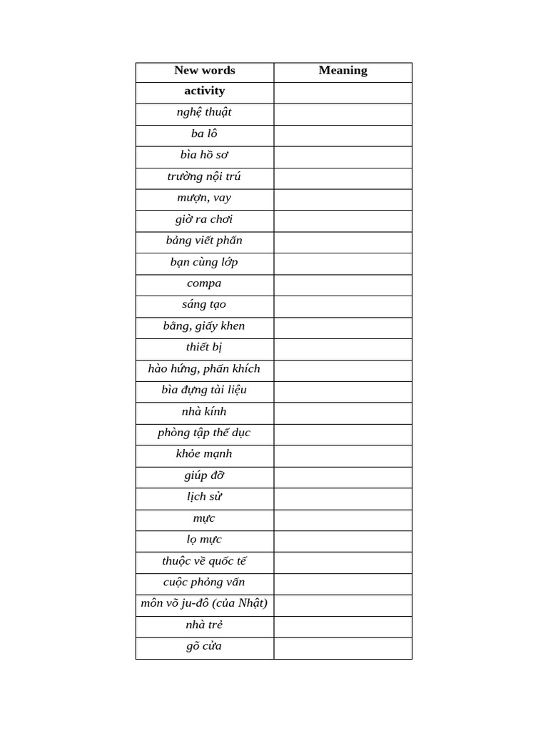 Check Words 6 U1 | PDF