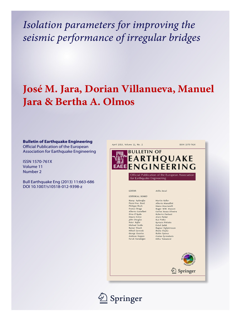 Isolation Parameters For Improving The Seismic Performance of Irregular ...