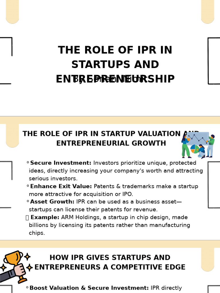 Importance of IPR for Startups | PDF | Intellectual Property | Startup ...