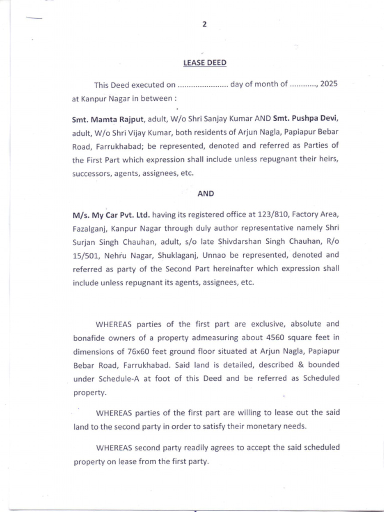 Lease Deed | PDF