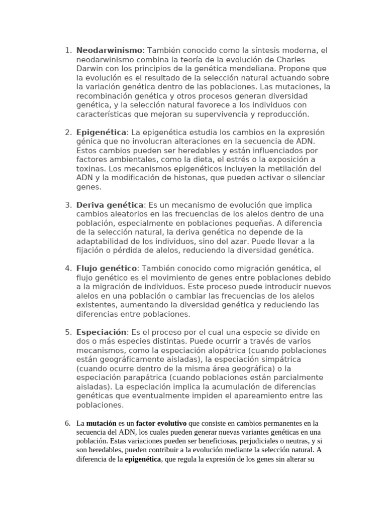 Teoría Sobre Evolución GUI | PDF | Evolución | Seleccion natural