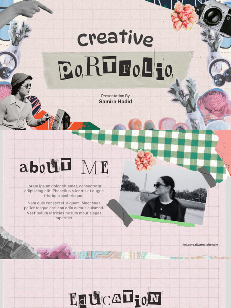 Brown and Orange Organic Scrapbook Portfolio Presentation | PDF