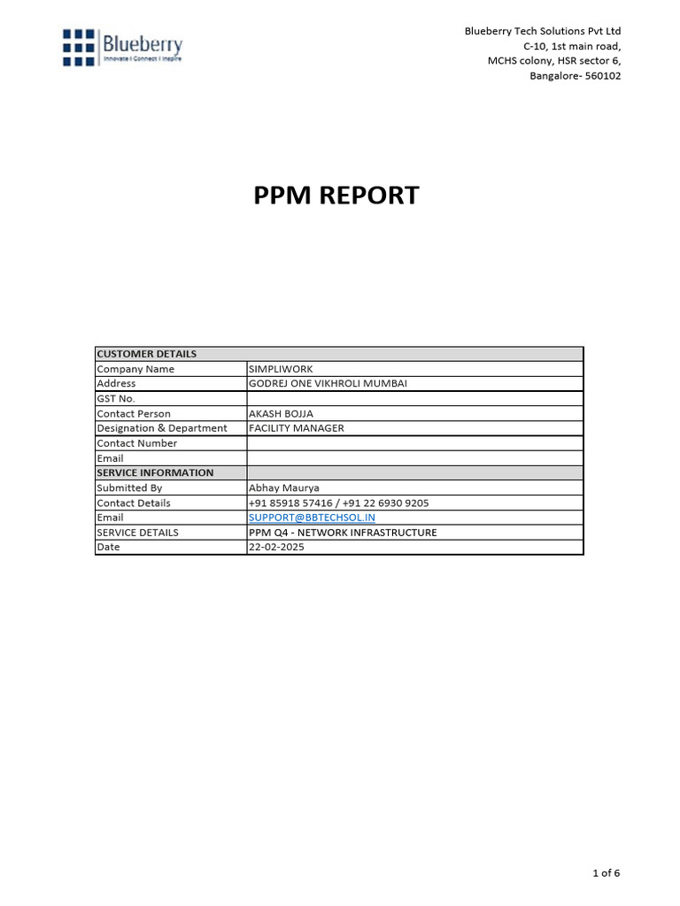 Q4 Network Infrastructure PPM Report | PDF | Firewall (Computing ...