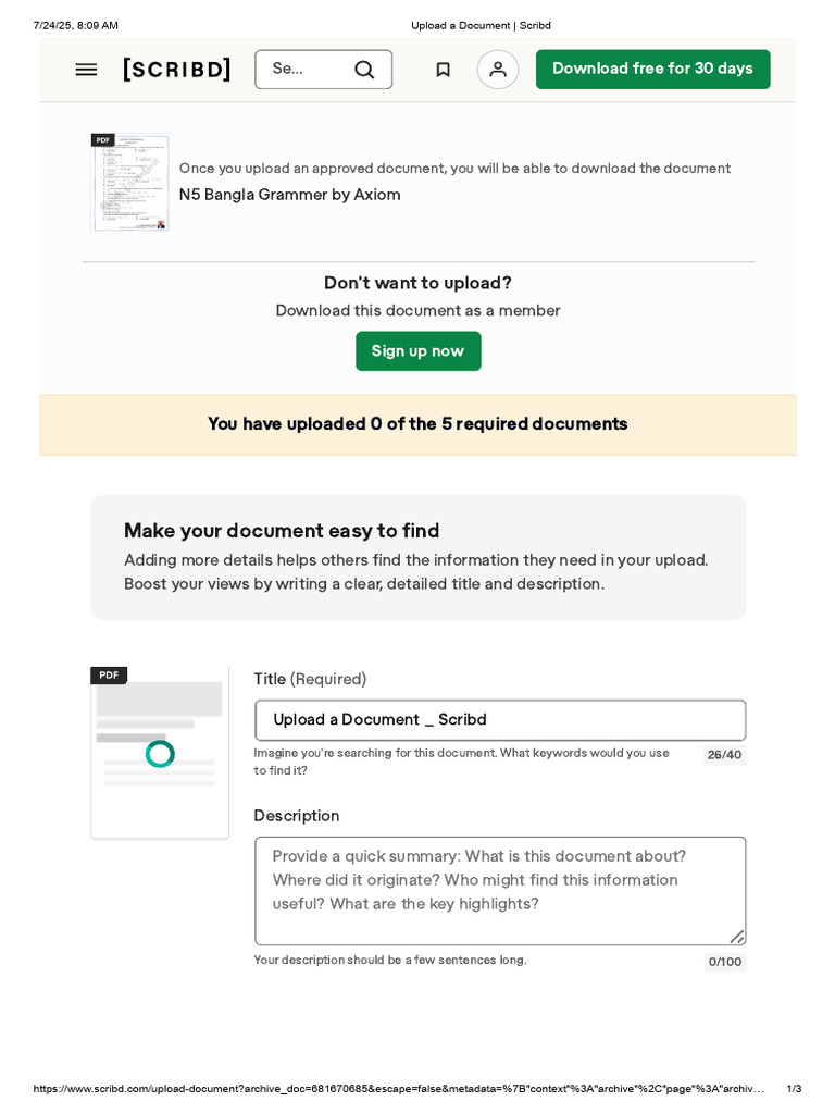 Upload A Document - Scribd1 | PDF | Scribd