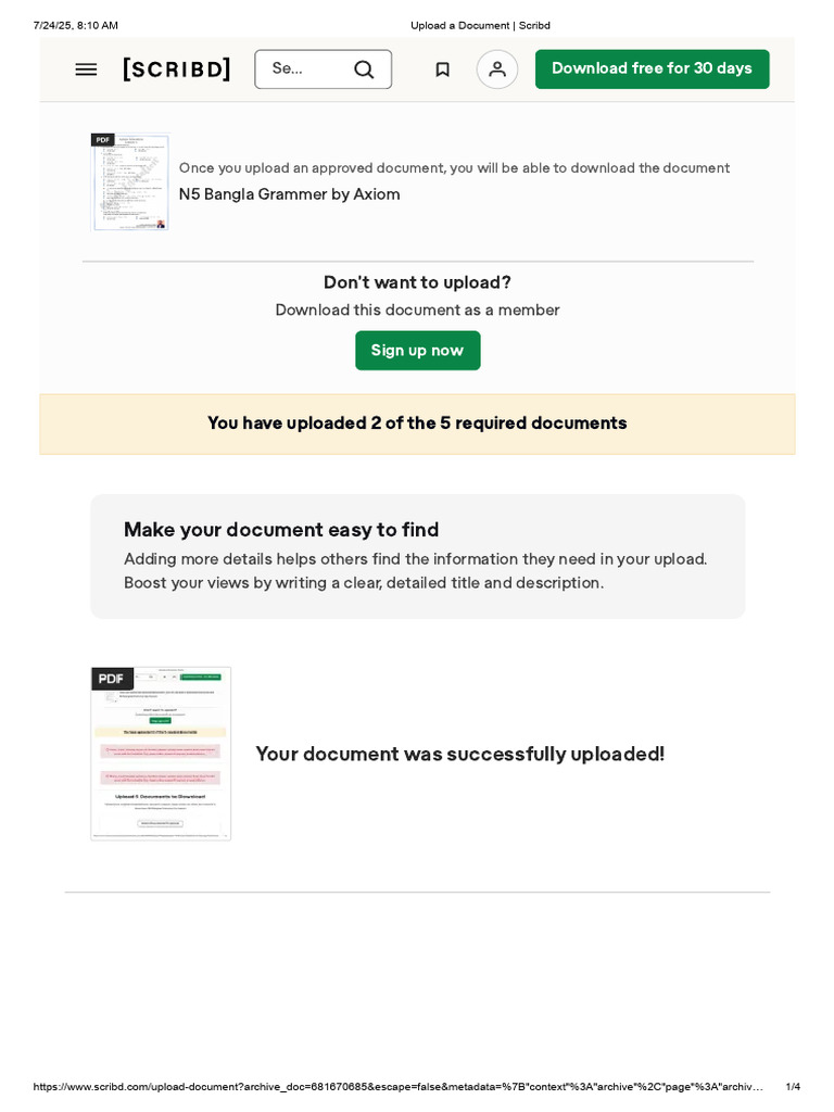Upload A Document - Scribd4 | PDF | Scribd